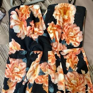 City Chic strapless satin dress
